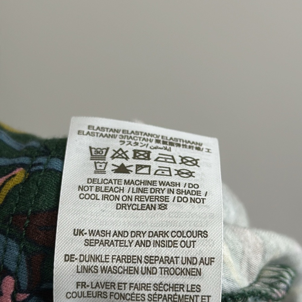 Boden Green Floral-Print Midi Dress with Pink, Teal, Yellow and Brown Accents - Picture 11 of 14